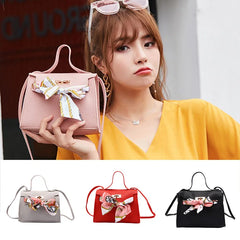 Women PU Small Cross Body Messenger Scarf Handbag Satchel Bags
