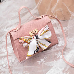 Women PU Small Cross Body Messenger Scarf Handbag Satchel Bags