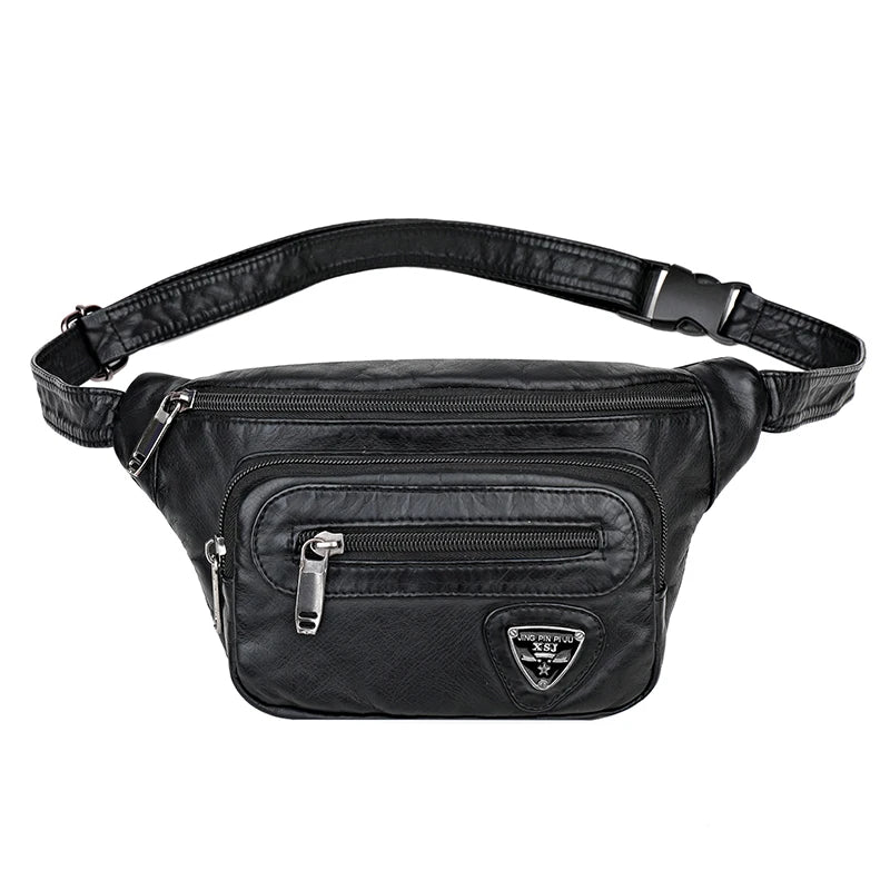 Women PU Waist Bags Fanny Pack Belt Waist Packs Laser Chest Phone Pouch