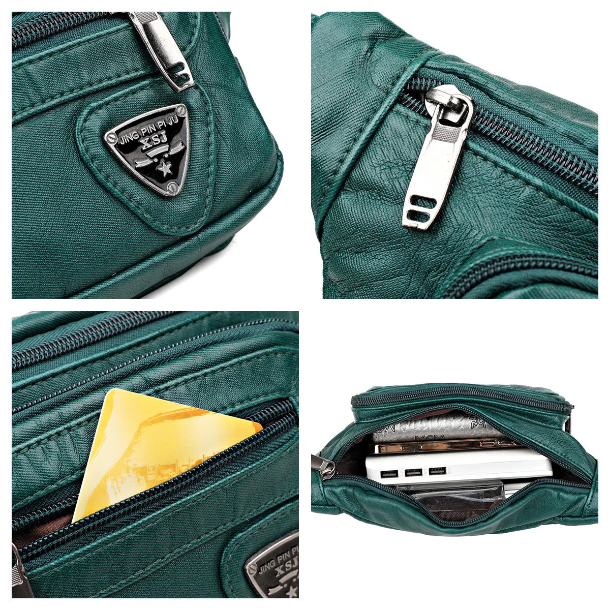 Women PU Waist Bags Fanny Pack Belt Waist Packs Laser Chest Phone Pouch