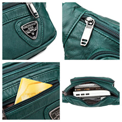 Women PU Waist Bags Fanny Pack Belt Waist Packs Laser Chest Phone Pouch
