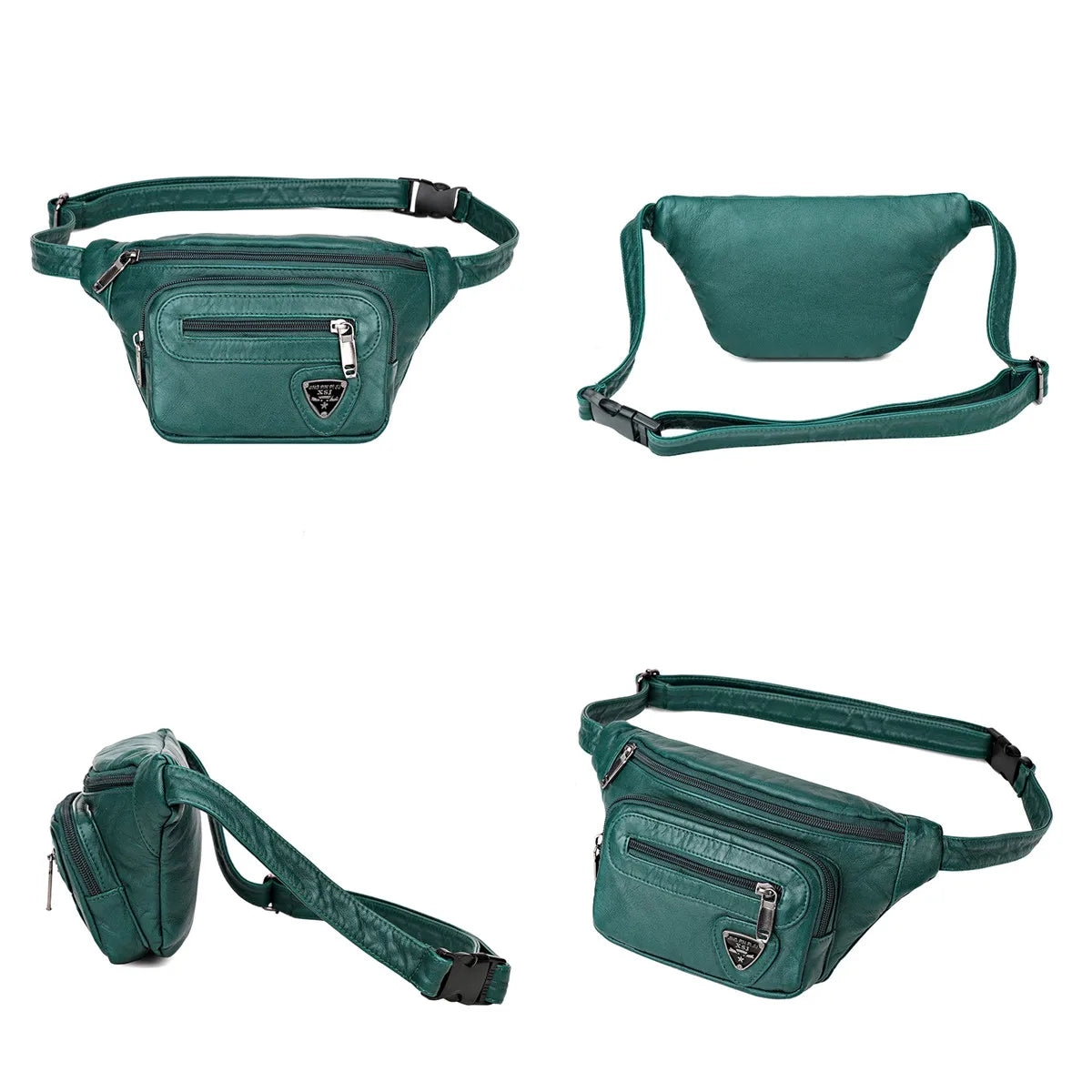 Women PU Waist Bags Fanny Pack Belt Waist Packs Laser Chest Phone Pouch
