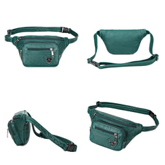Women PU Waist Bags Fanny Pack Belt Waist Packs Laser Chest Phone Pouch