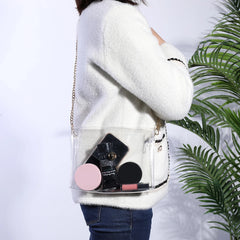 Clear PVC Clutch Chain Handbag Waterproof Crossbody Bag