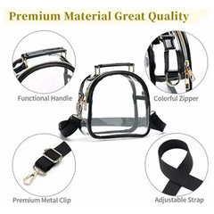 Clear PVC Crossbody Bag Transparent Shoulder Handbag