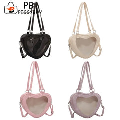 Women PVC Shoulder Bags Transparent Purse Handle Crossbody Handbag