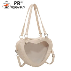 Women PVC Shoulder Bags Transparent Purse Handle Crossbody Handbag