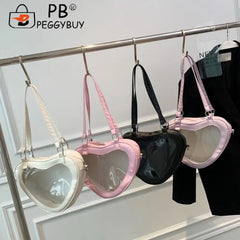 Women PVC Shoulder Bags Transparent Purse Handle Crossbody Handbag