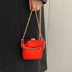 Women PVC Wedding Clutch Bag Evening Purse Acrylic Party Shoulder Bag