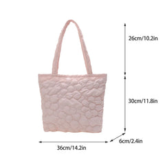 Women Padded Handbags Rhombus Shoulder Bags Quilted Purses Large Capacity Tote