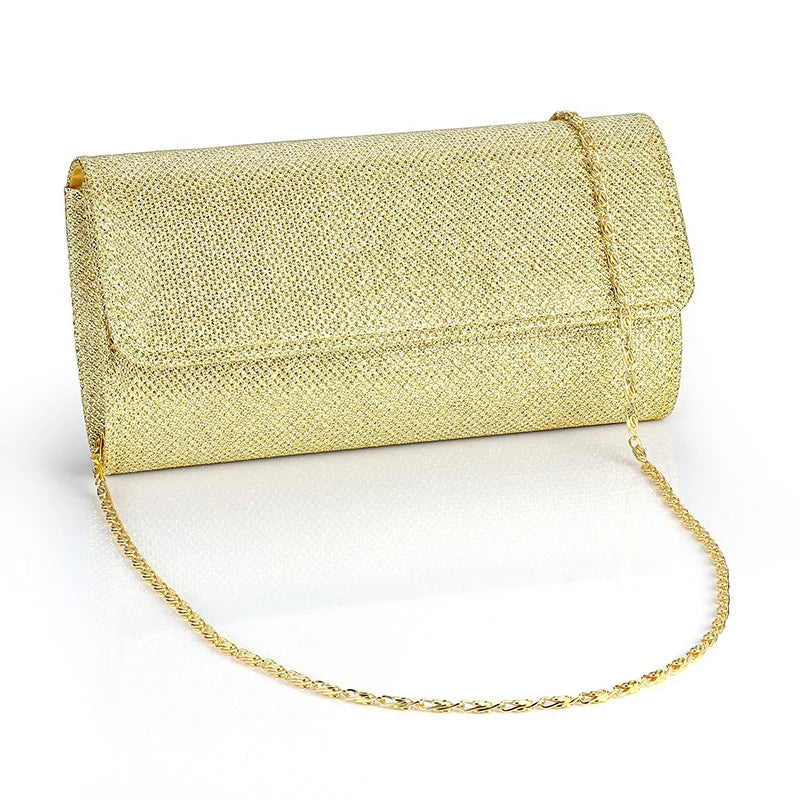 Women Party Evening Handbags Flash Net Glossy Clutch Bag Girl Shoulder Pouch
