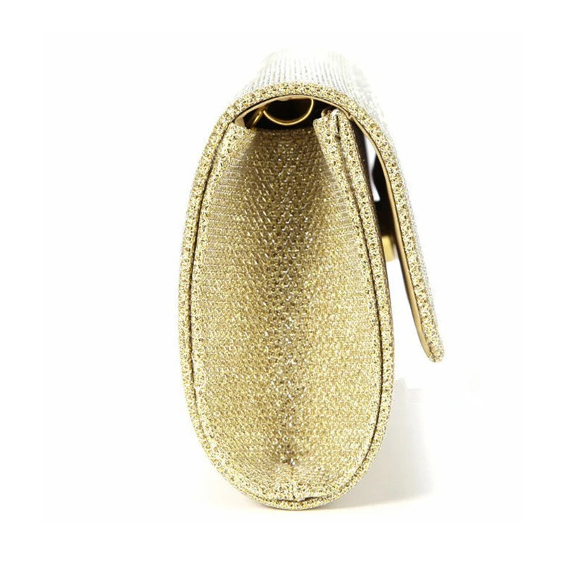 Women Party Evening Handbags Flash Net Glossy Clutch Bag Girl Shoulder Pouch
