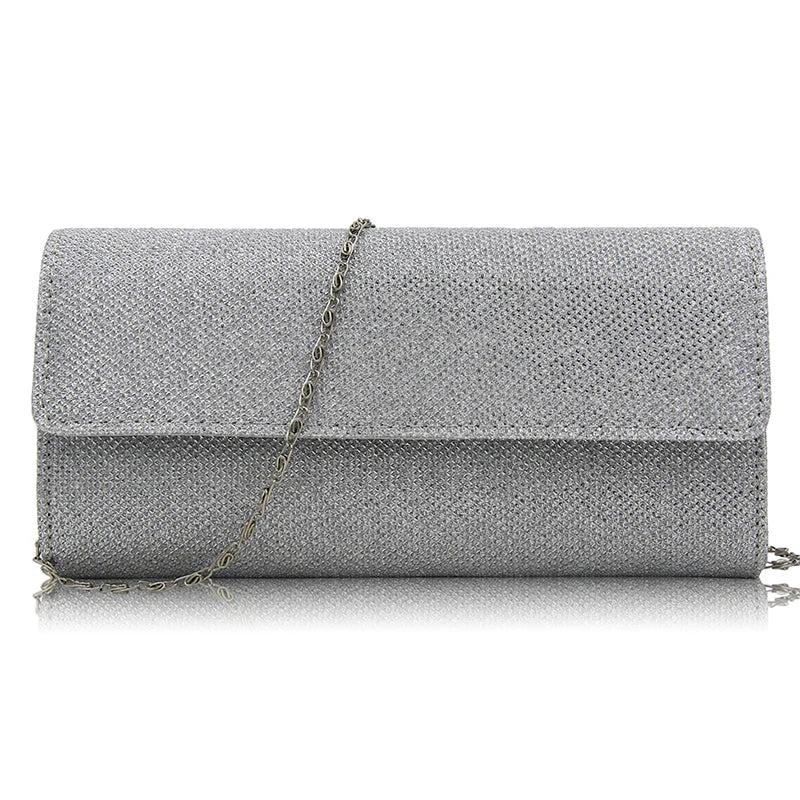 Women Party Evening Handbags Flash Net Glossy Clutch Bag Girl Shoulder Pouch