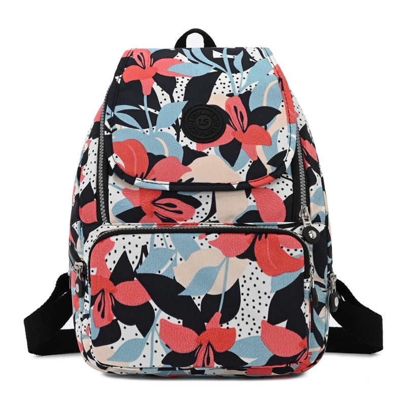 Women Pastoral Style Backpack School Bags for Teenager Girls Nylon Bagpack