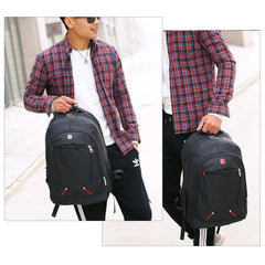 Women Patchwork Solid Computer Patchwork Backpacks Casual Large Capacity Handbag