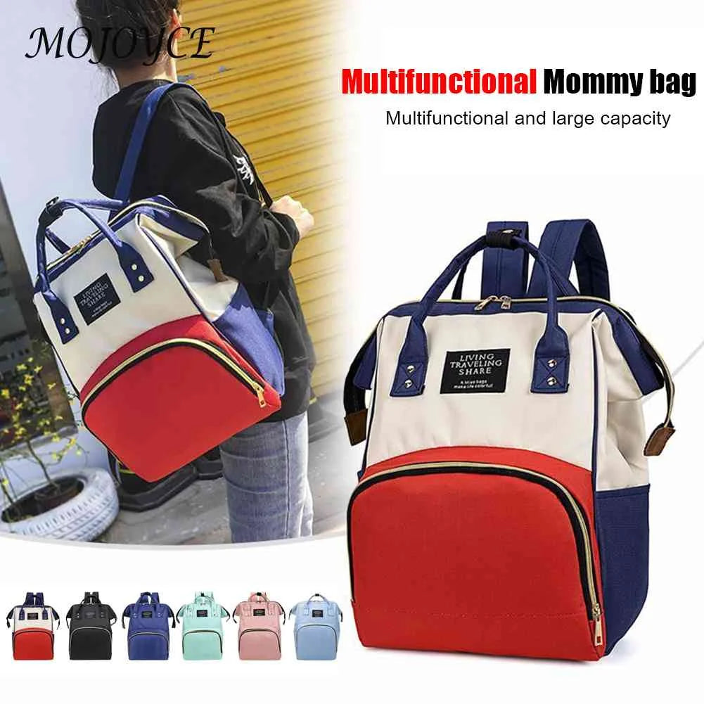 Women Preppy Style Patchwork Backpack Canvas Large Capacity Handbags