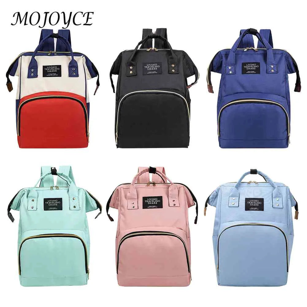 Women Preppy Style Patchwork Backpack Canvas Large Capacity Handbags