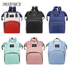 Women Preppy Style Patchwork Backpack Canvas Large Capacity Handbags
