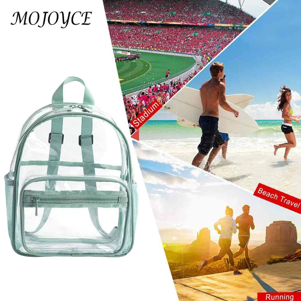 Women Patchwork Solid Preppy Style Backpack PVC Large Capacity Handbags