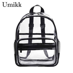 Women Patchwork PVC Backpack Casual Handbag Knapsack