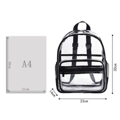 Women Patchwork PVC Backpack Casual Handbag Knapsack