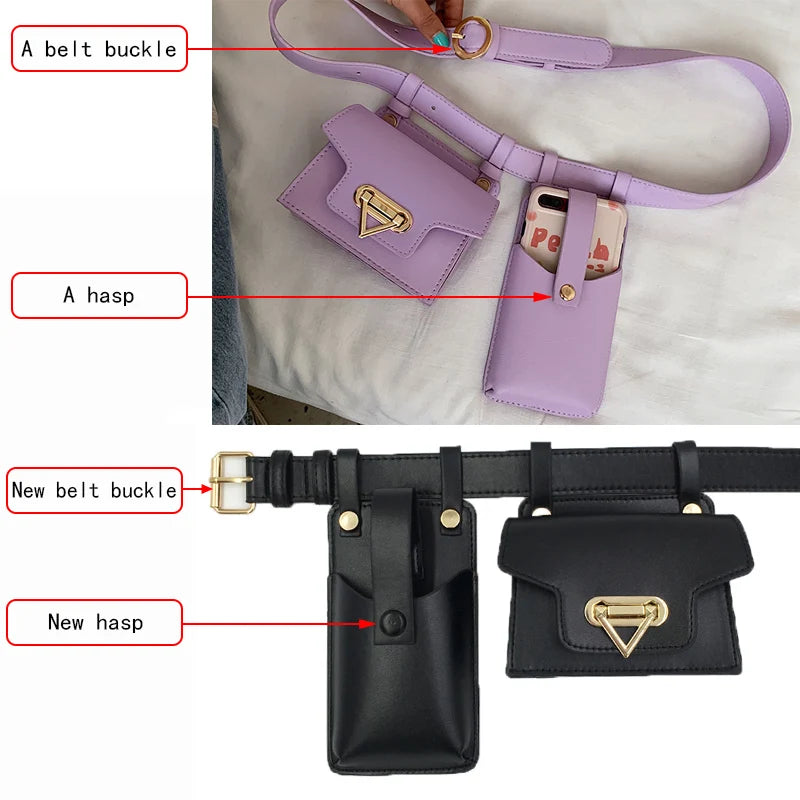Women Phone Bag Waist Fanny Pack Belt Bum Hip Belly Mobile Pouch