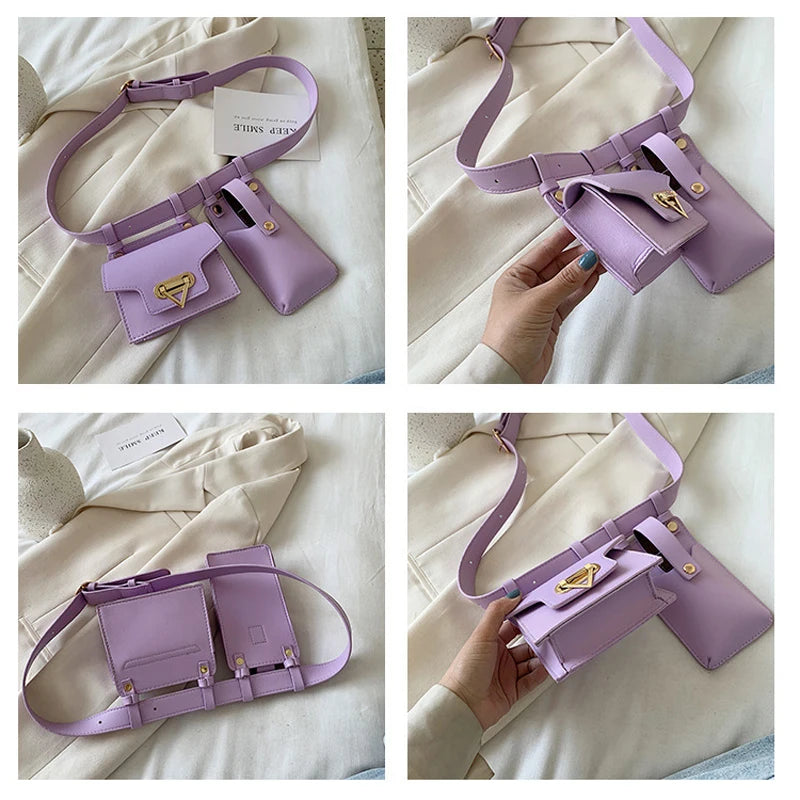 Women Phone Bag Waist Fanny Pack Belt Bum Hip Belly Mobile Pouch