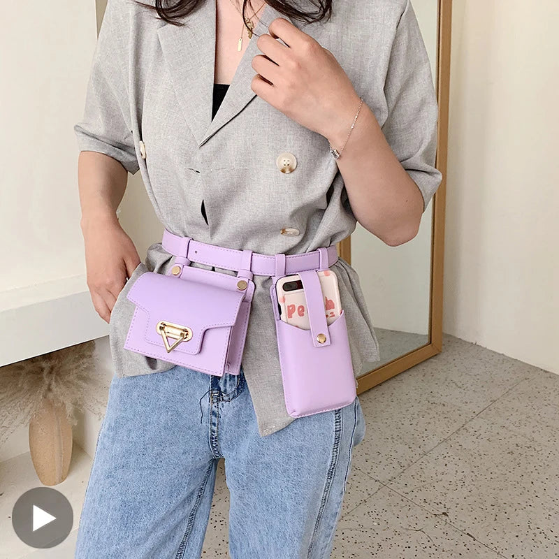 Women Phone Bag Waist Fanny Pack Belt Bum Hip Belly Mobile Pouch
