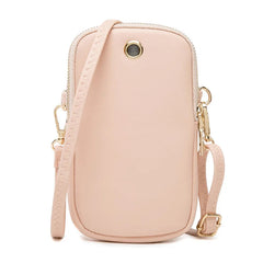 Women Phone Crossbody Bag Rhomboids PU Leather Wallet Purse