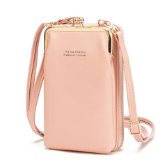 Women Phone Crossbody Bag PU Leather Mini Shoulder Messenger Bag