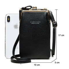 Women Phone Crossbody Bag PU Leather Mini Shoulder Messenger Bag