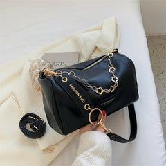 Women Large Capacity Shoulder Bag All-Match Texture PU Leather Crossbody Bag