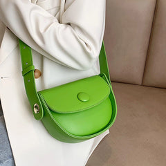 Women Pink Messenger Bags Shoulder Bags Green Orange PU Leather Crossbody Bags