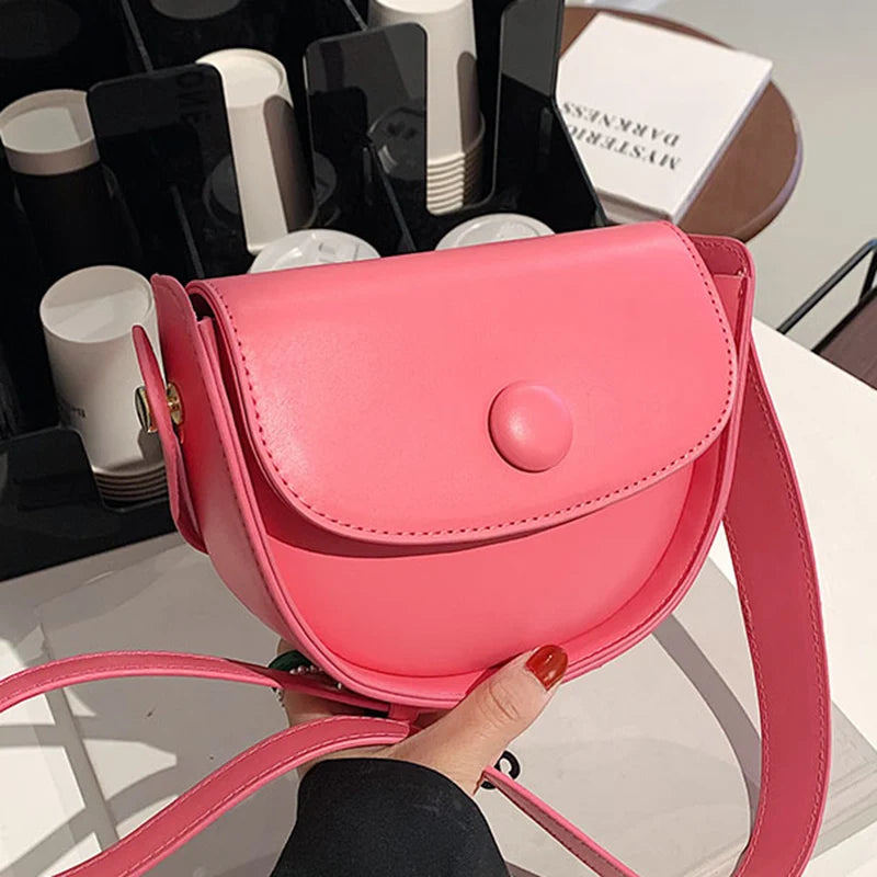Women Pink Messenger Bags Shoulder Bags Green Orange PU Leather Crossbody Bags
