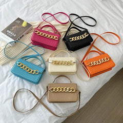 Women Pink Purses And Handbags Orange Leather Handbag Small Shoulder Bag