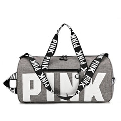 Pink Fitness Training Duffle Bag Large Capacity Waterproof Storage