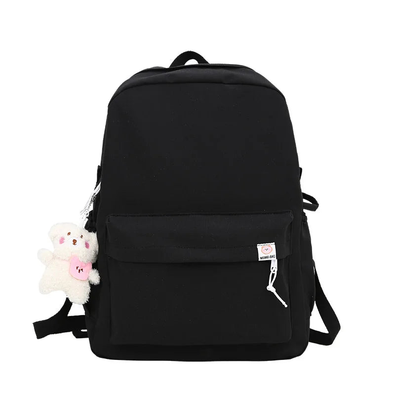 Women Plaid Backpack Waterproof Nylon Travel Bag Schoolbag
