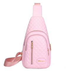 Women Plaid Chest Bag Crossbody Sling Chest Pack Casual Travel