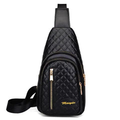 Women Plaid Chest Bag Crossbody Sling Chest Pack Casual Travel
