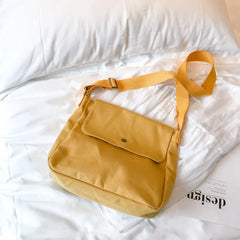 Women Platelet Cartoon Canvas Crossbody Bag Large Messenger Bag