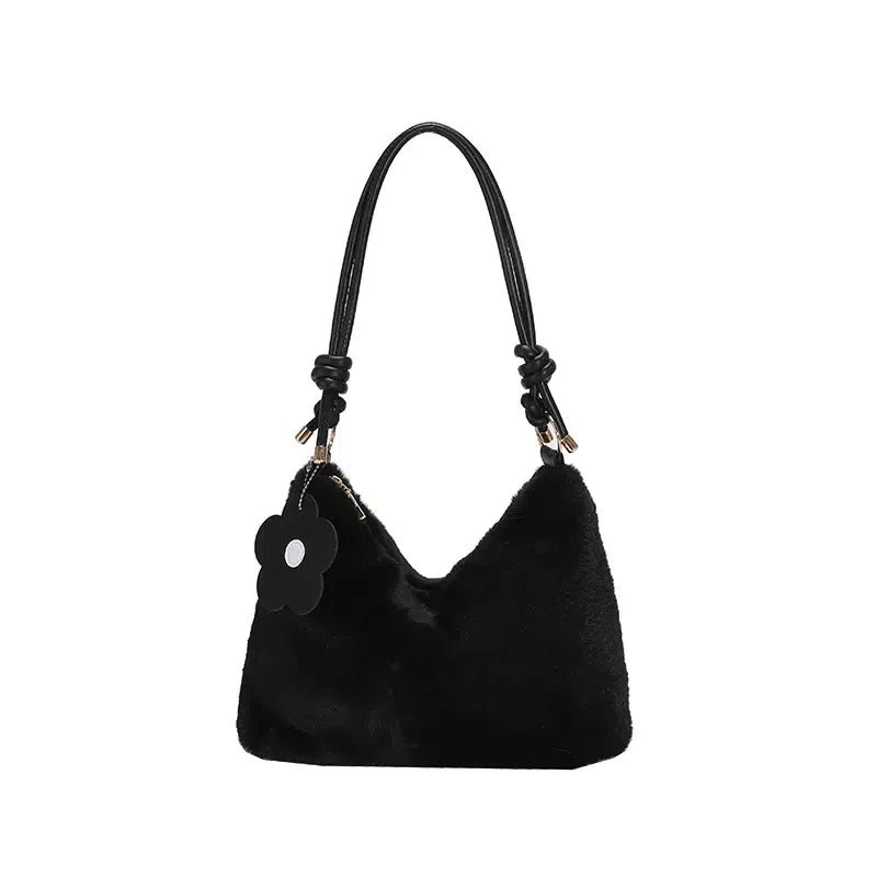 Women Plush Bags Party Soft Plush Handbags Winter Clutches Bag
