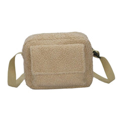 Women Plush Shoulder Bag Furry Stylish Casual Underarm Bag for Shopping