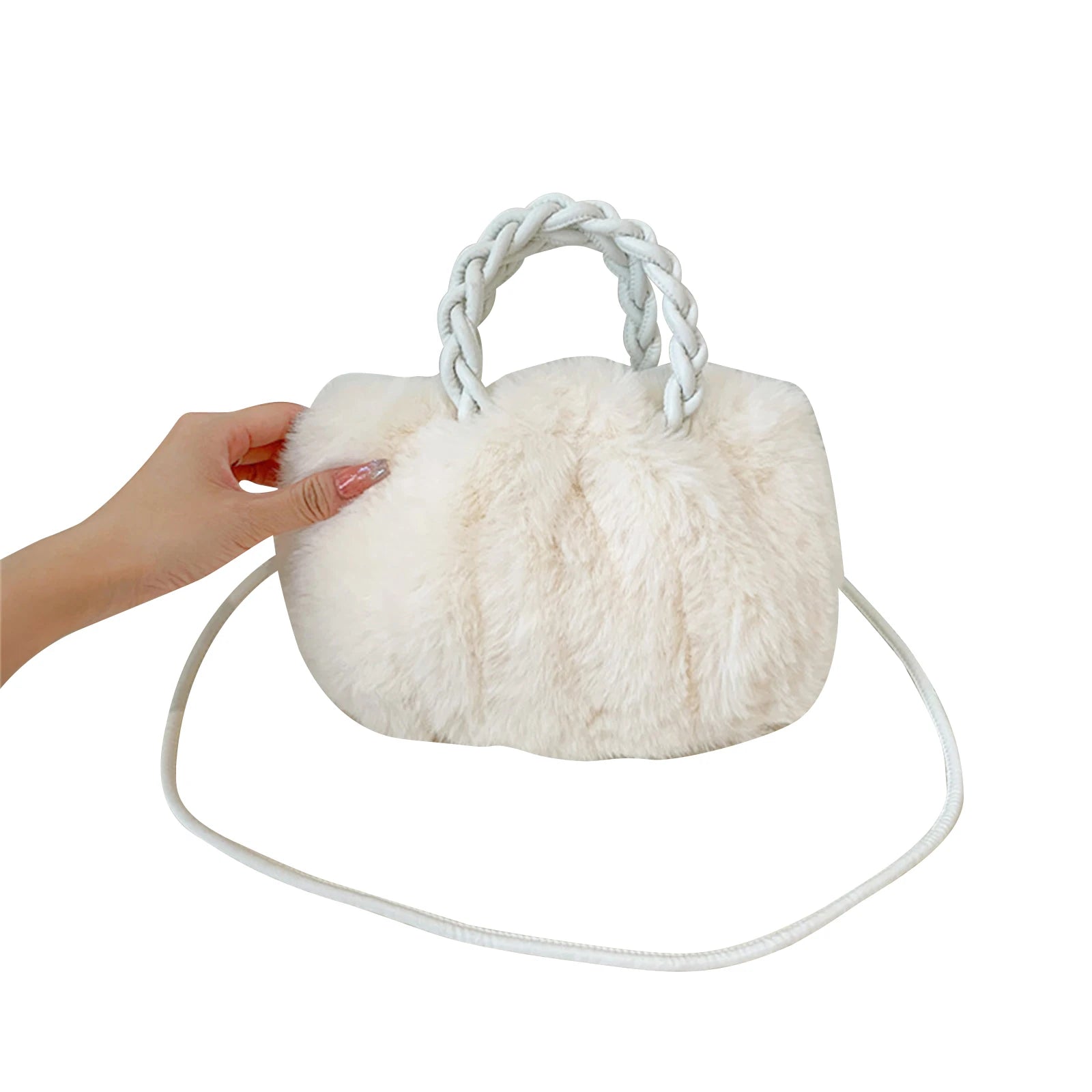 Fluffy Plush Shoulder Bag Crossbody Handbag