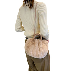 Fluffy Plush Shoulder Bag Crossbody Handbag