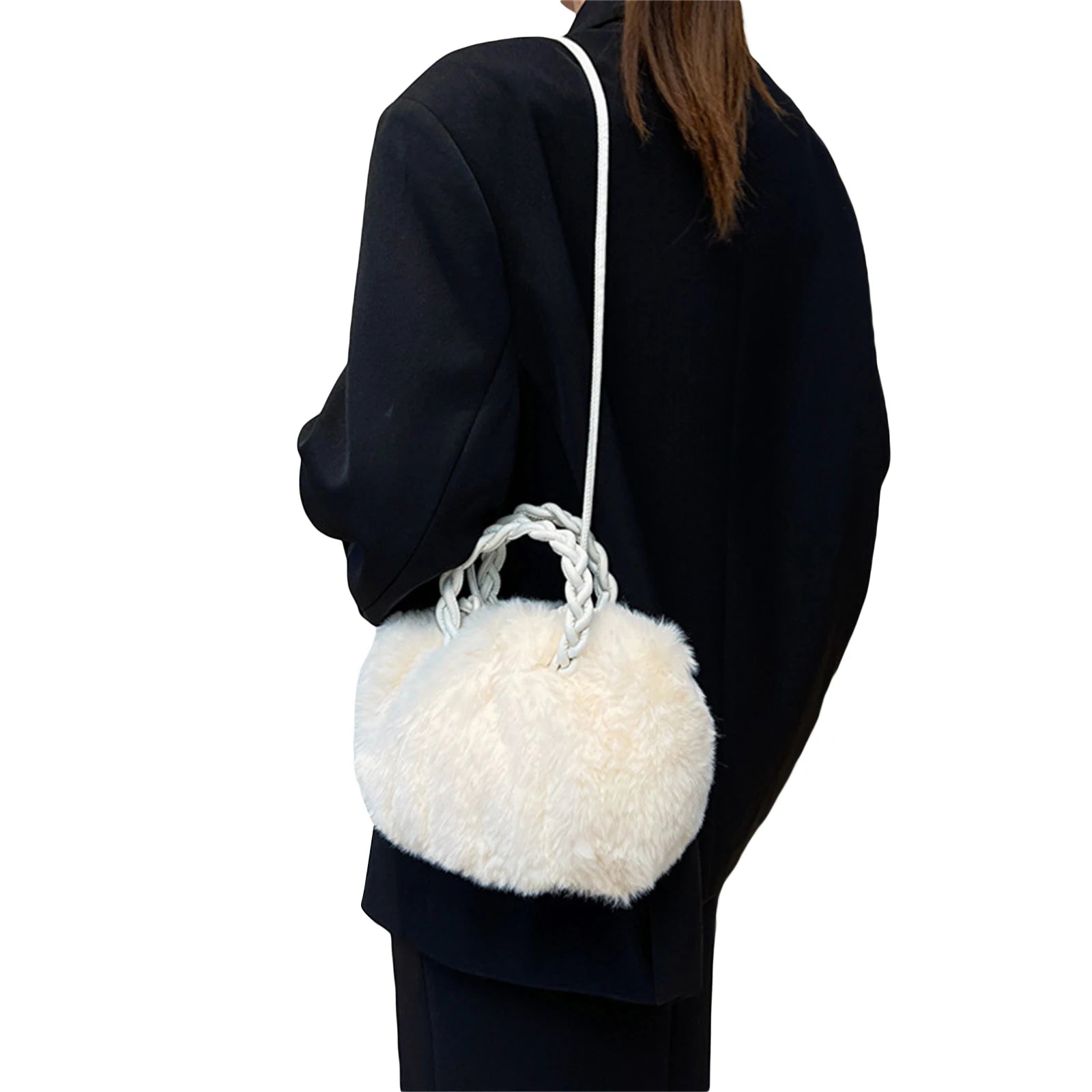 Fluffy Plush Shoulder Bag Crossbody Handbag