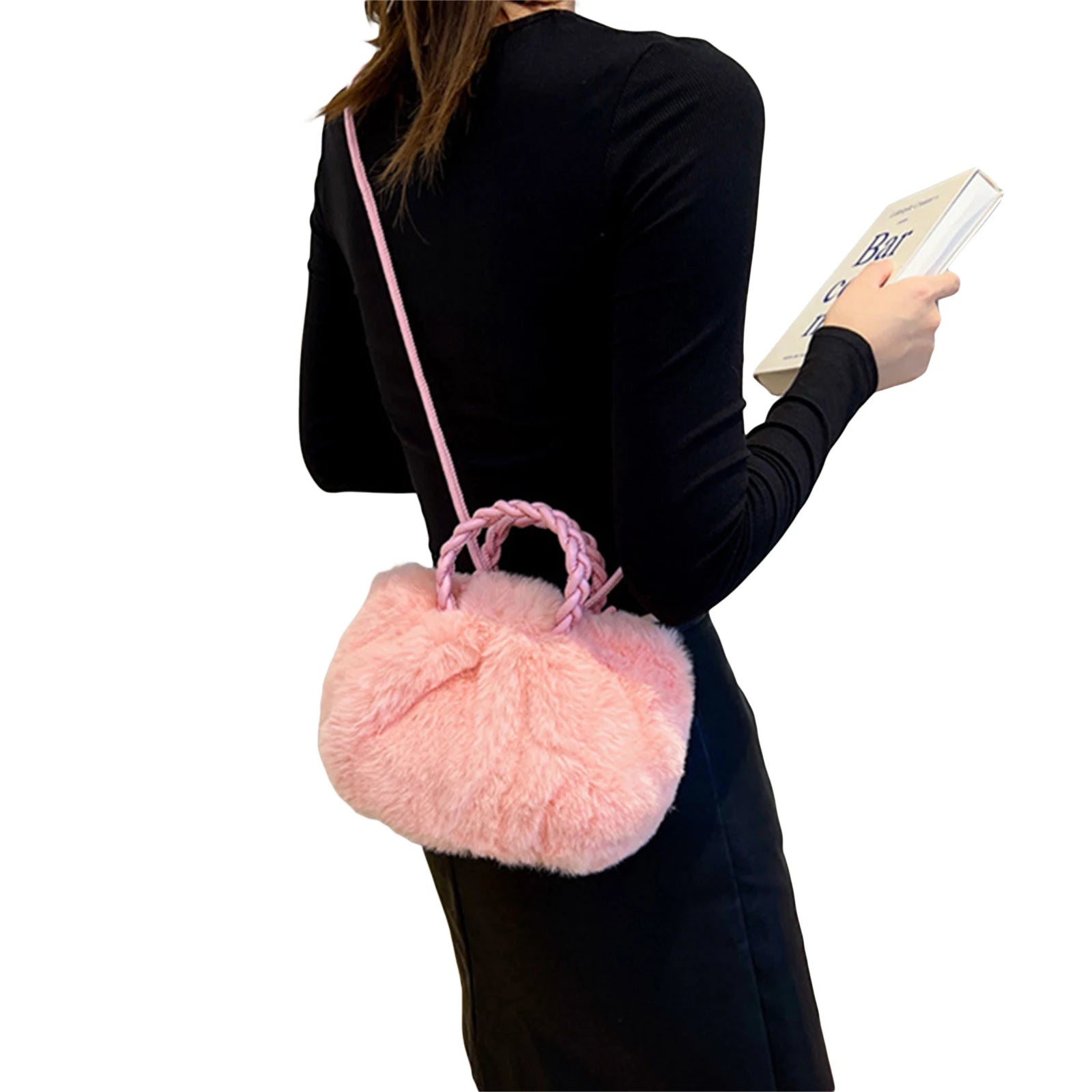 Fluffy Plush Shoulder Bag Crossbody Handbag