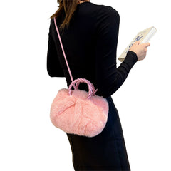 Fluffy Plush Shoulder Bag Crossbody Handbag