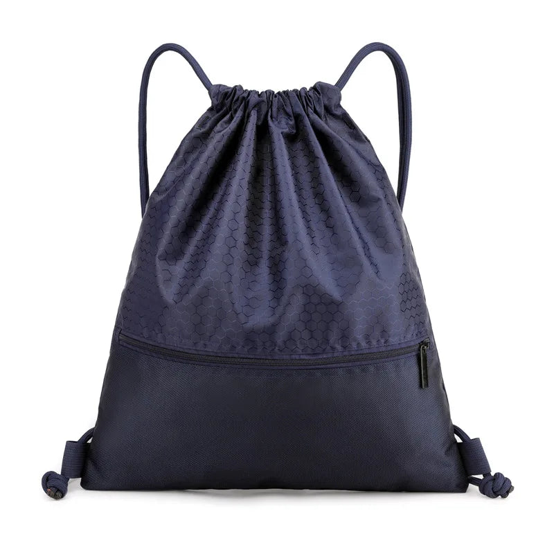 Polyester Drawstring Backpack for Students Men Women