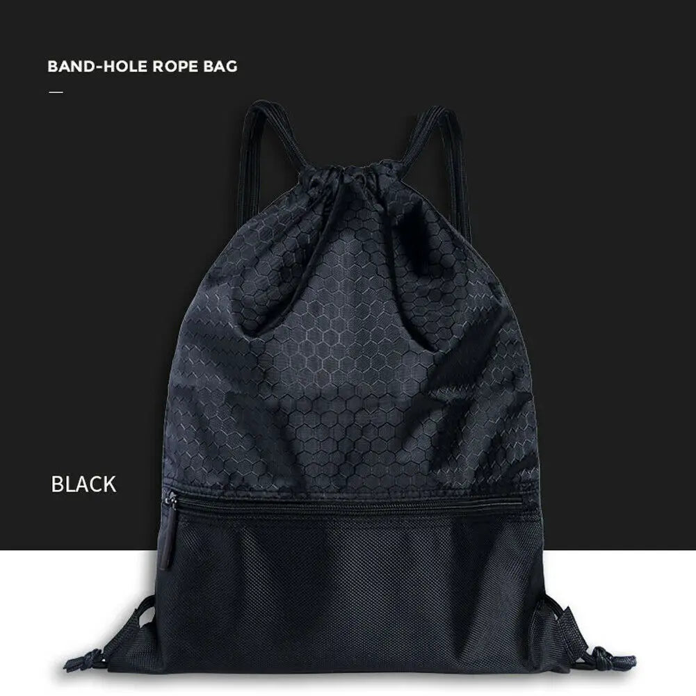 Polyester Drawstring Backpack for Students Men Women