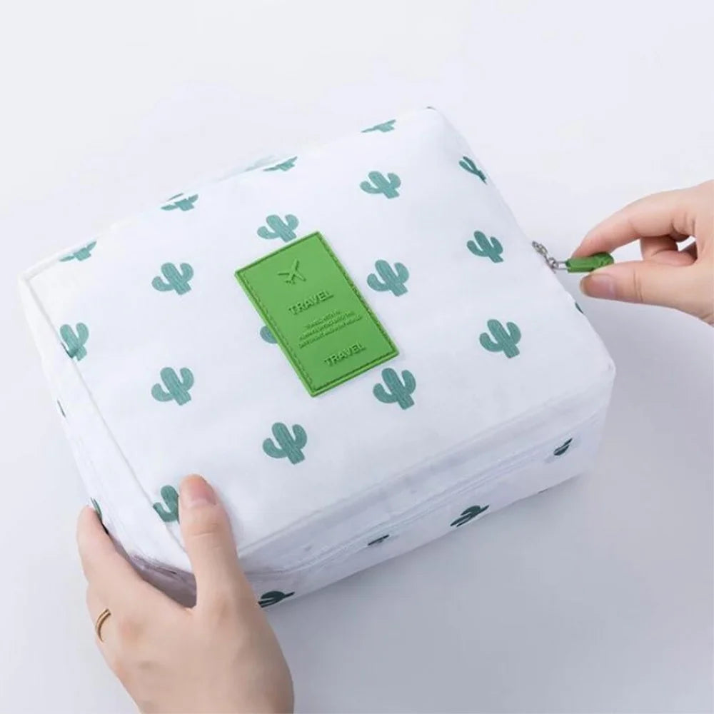 Women Portable Make Up Bag High Capacity Travel Cosmetic Bag